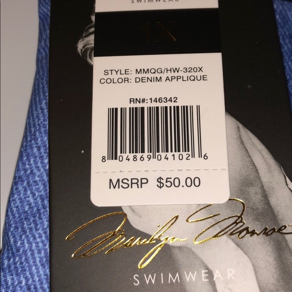 Plus size 2 piece swimsuit shaper panels, push up - Picture 7 of 8